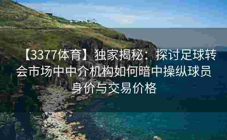 【3377体育】独家揭秘：探讨足球转会市场中中介机构如何暗中操纵球员身价与交易价格